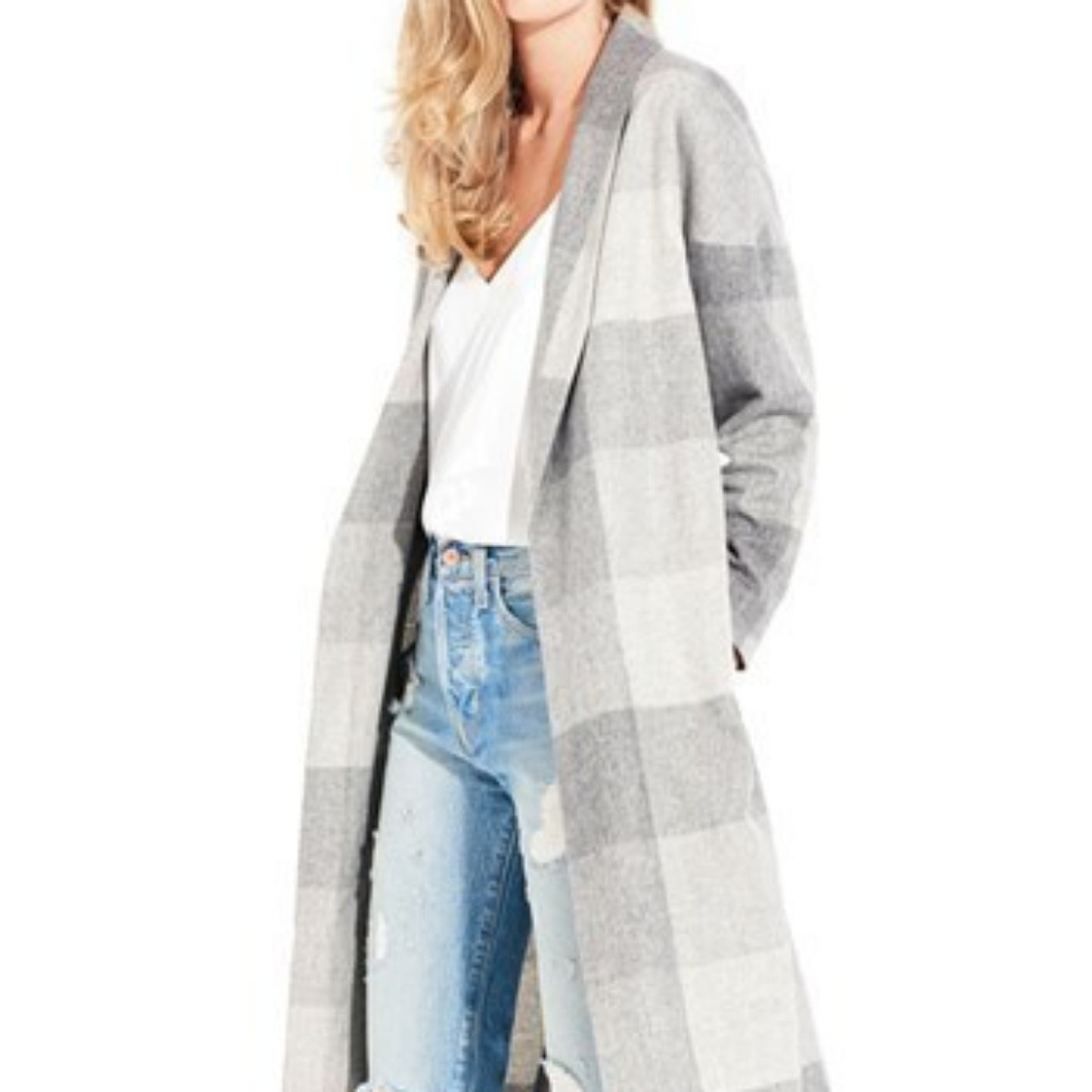 AYR The Robe coat in Gray - Small/Medium